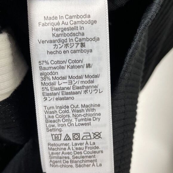 J.CREW Lady Tank Top Women XS Ribbed NEW Black Button Front BY420 - Picture 8 of 10